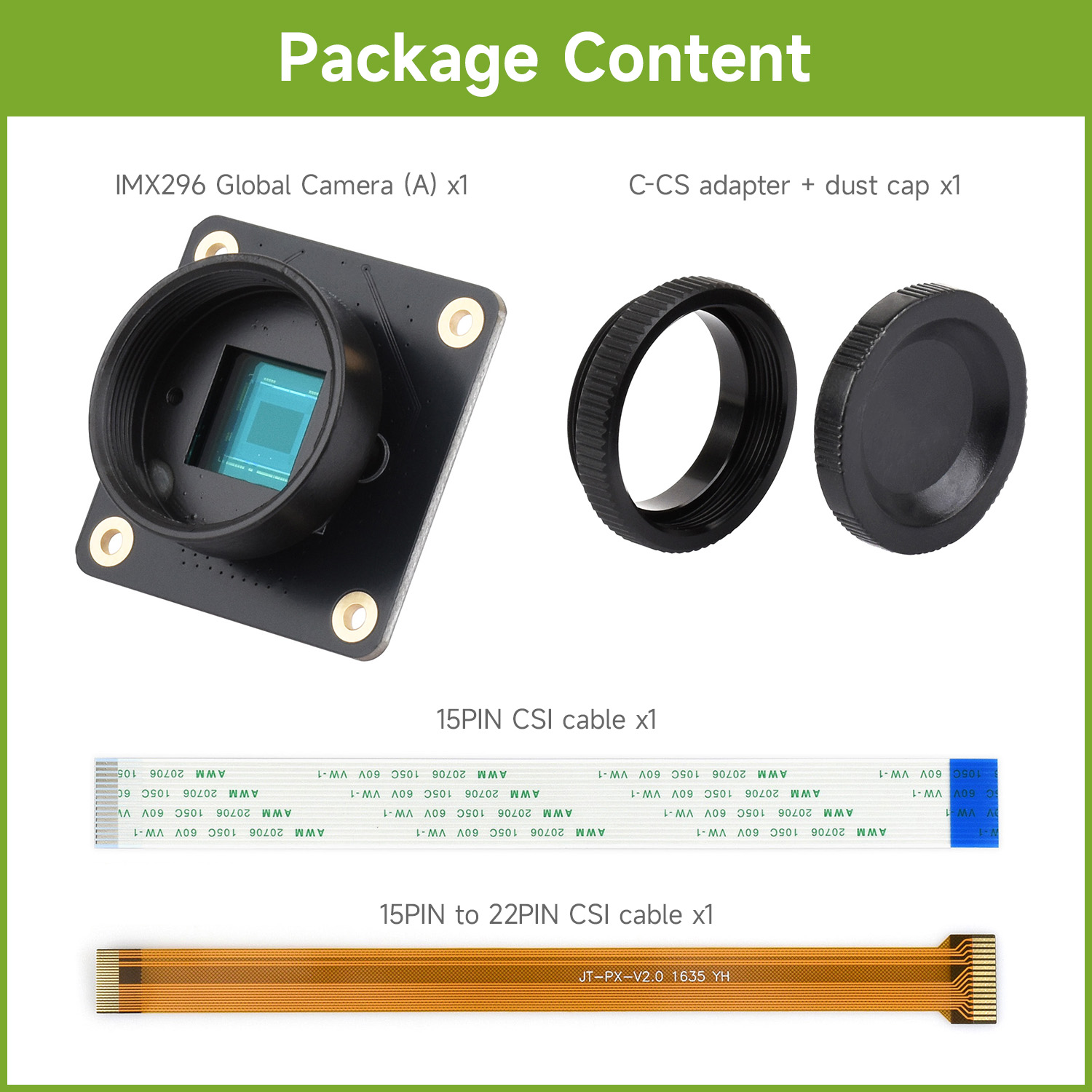 Módulo de cámara de obturador  - Raspberry Pi Global Shutter Camera Imx296 reseña y precio
